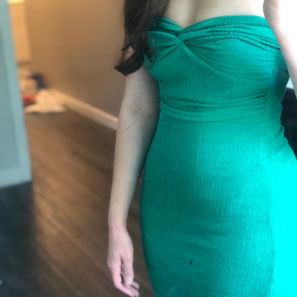 Mango crinkle strapless tube dress - Picture 2 of 5